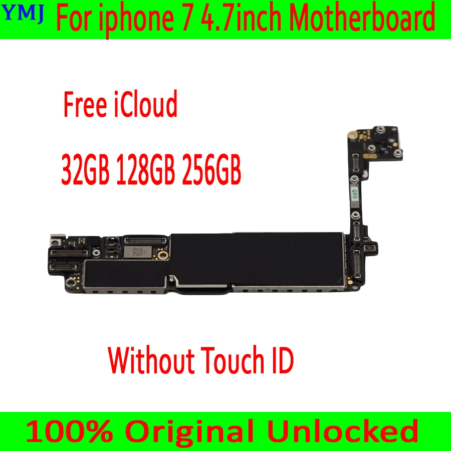 Оригинальная разблокированная материнская плата для iphone 7 с сенсорным ID/без Touch ID, бесплатный iCloud для iphone 7 материнская плата 32 Гб 128 ГБ 256 ГБ