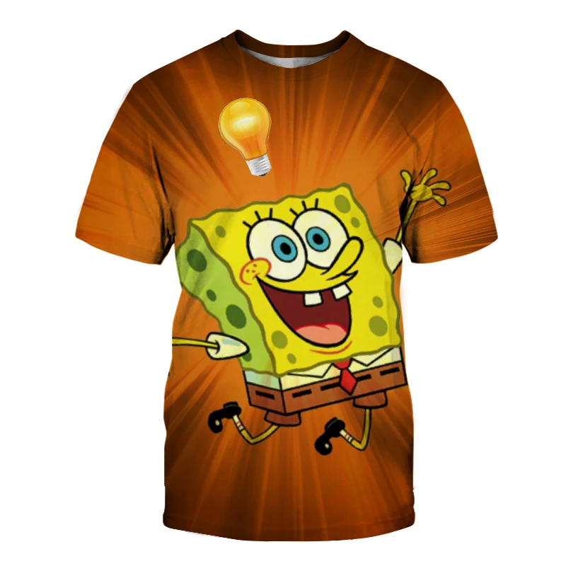 

2021 Summer New 3D Printing Trend All-Match Children's T-Shirts Boys Girls,Children's Short-Sleeved yellow Bob Oversized T-Shirt