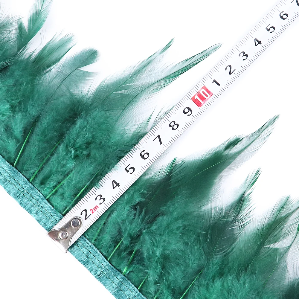 

High Quality Fluffy Rooster Feathers Trim Ribbon DIY Wedding Dress Sewing Carnival Shawl Accessories Plumes For Crafts Wholesale
