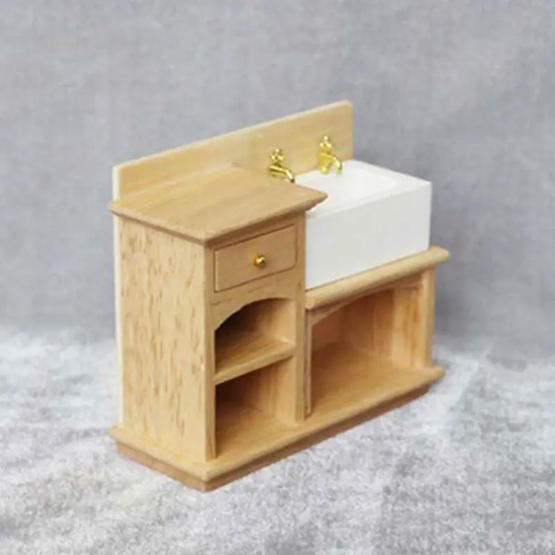 

1:12 Dollhouse Mini Wash Basin Miniature Simulation Furniture Model Kids Toys