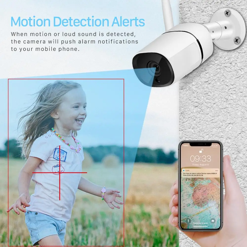 BESDER 1080P Водонепроницаемый Пуля IP Камера ИК Ночное видение P2P металлический чехол