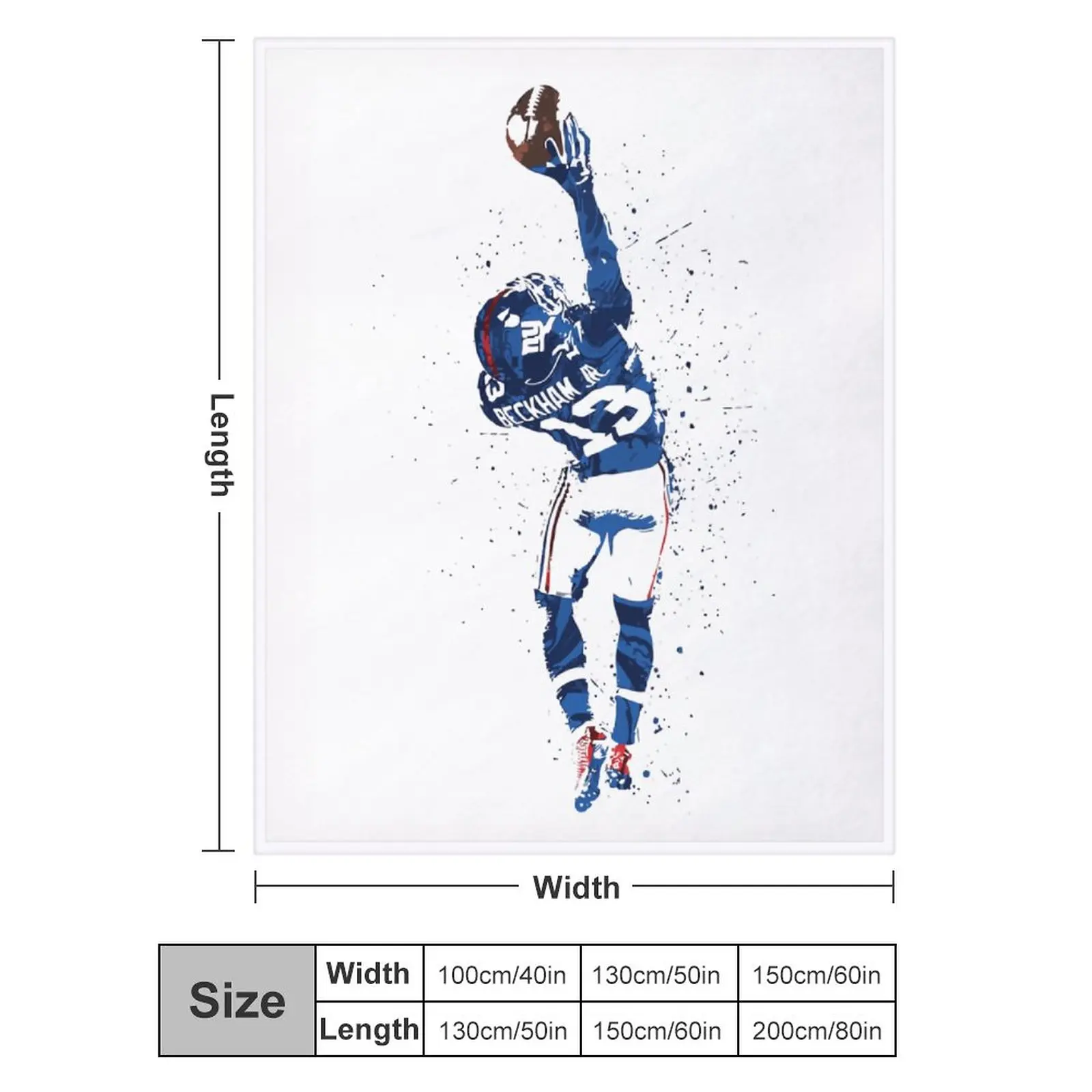

Blanket 13 Odell Beckham Jr Ultra Soft Micro Fleece Cozy Lightweight Microfiber Flannel All Season Living Room Bedroom Vertical