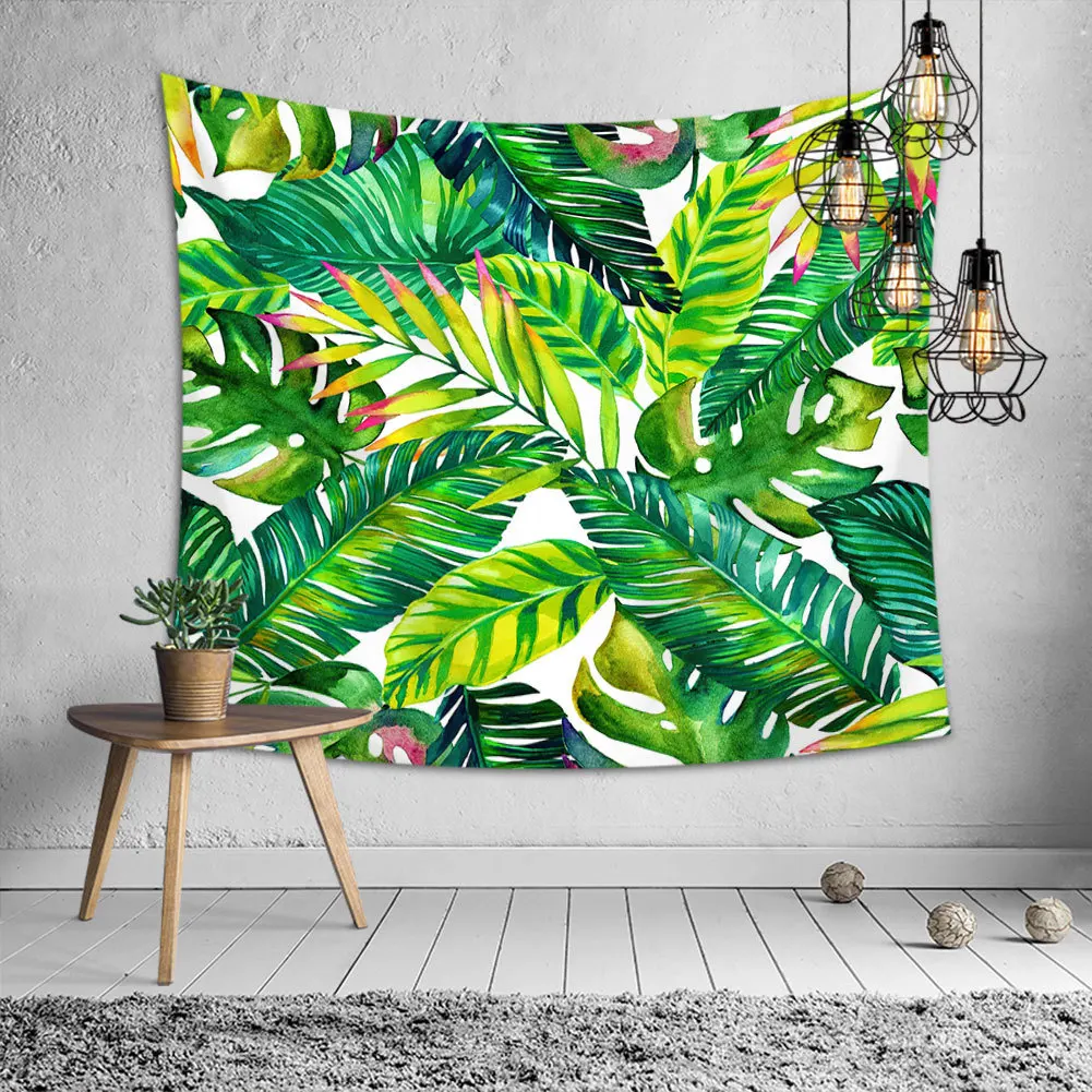 Гобелен с цифровым принтом пальмовых листьев комнатный декор Настенный в стиле