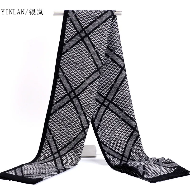 2019 кашемировый мужской клетчатый шарф осень зима теплый плотный Молодежный