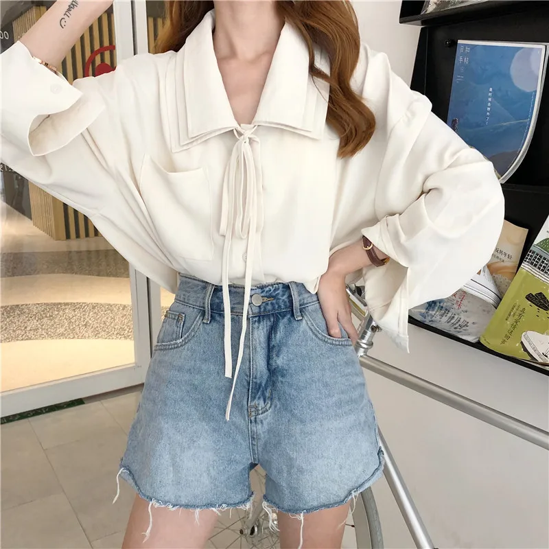

sweet double-layer Spring and autumn Korean style loose ladies tops high quality Women's Clothing shirts camisa feminina Trend
