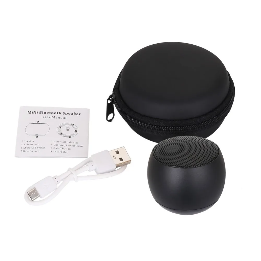 Ультра портативный Bluetooth динамик перезаряжаемый Мини Bluetooth динамик TWS открытый металлический беспроводной динамик 3D стерео звуковая коробка микрофон
