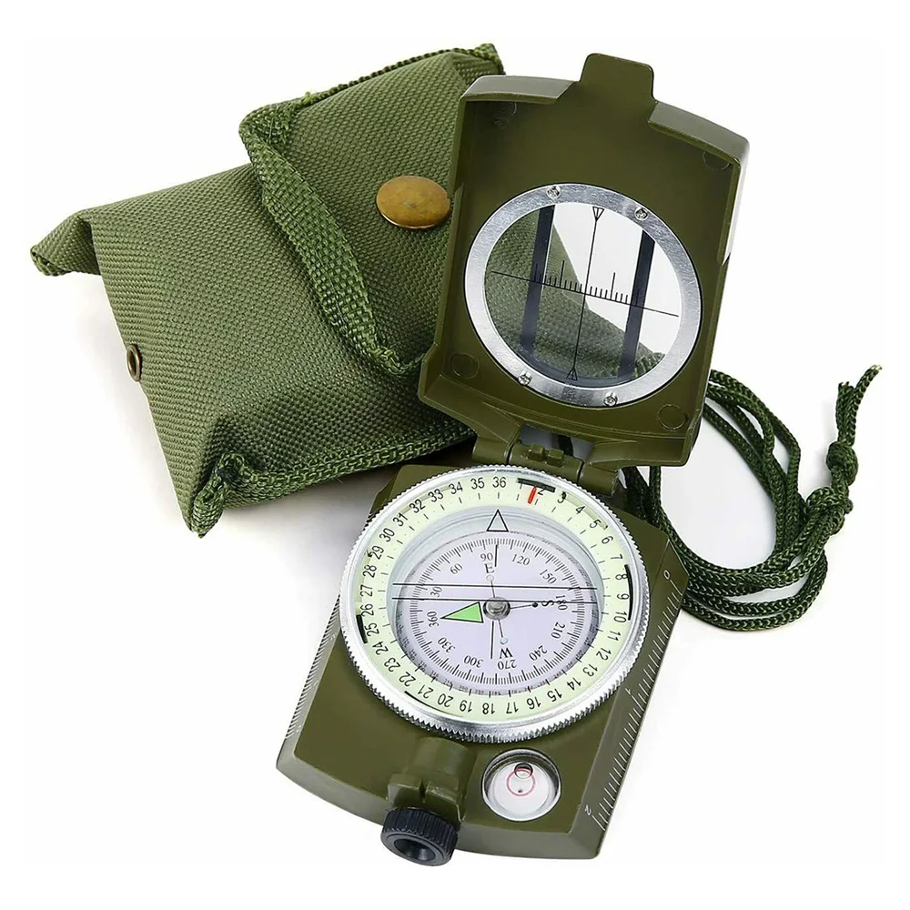 

K4580 Lensatic Compass High-Precision Military American Style Multifunctional Prismatic Compass Night For Outdoor Camping Hiking