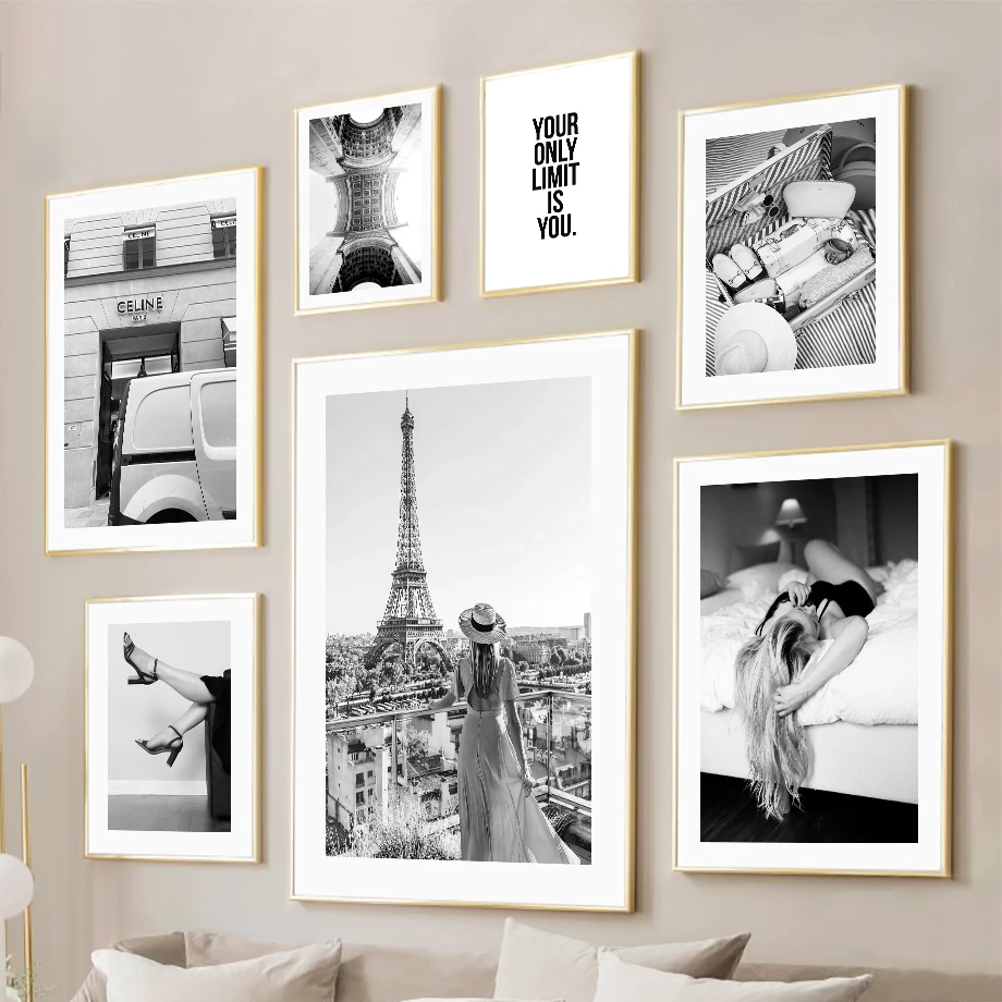 

Настенная Картина на холсте Парижское полотенце на высоком каблуке для девушек роскошный магазин в скандинавском стиле плакаты и принты на...