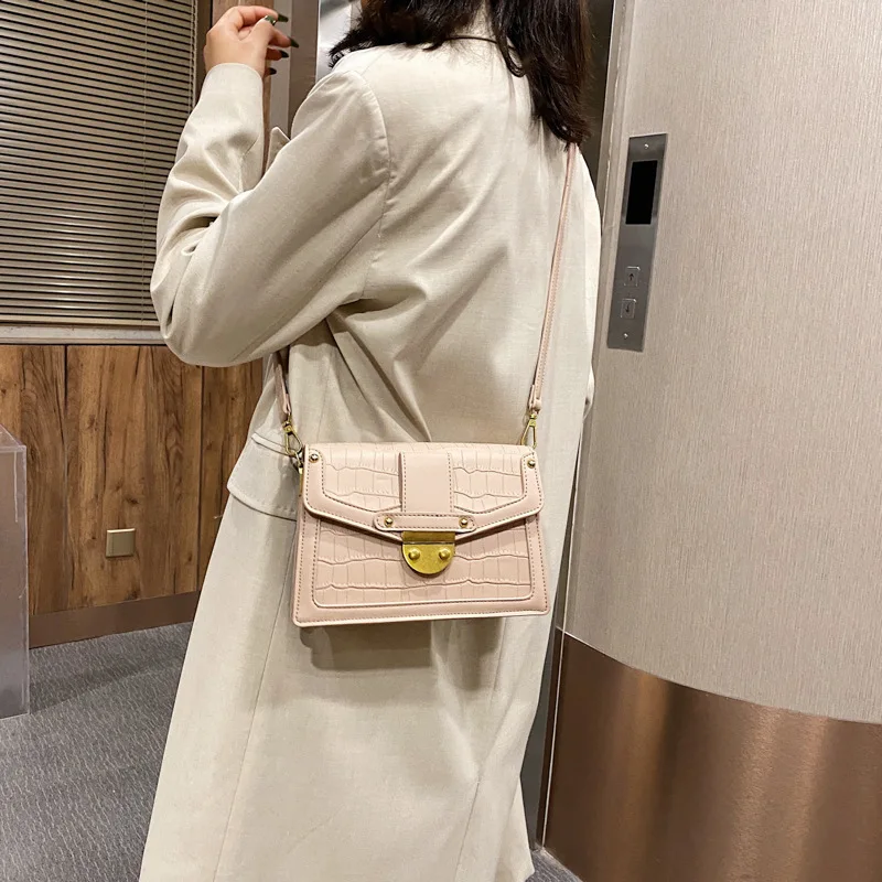 

Luxury Brand Lady Messenger Bag 2021 High Quality Leather Shoulder Crossbody Classic Stone Pattern Purses and Handbags Sac Femme