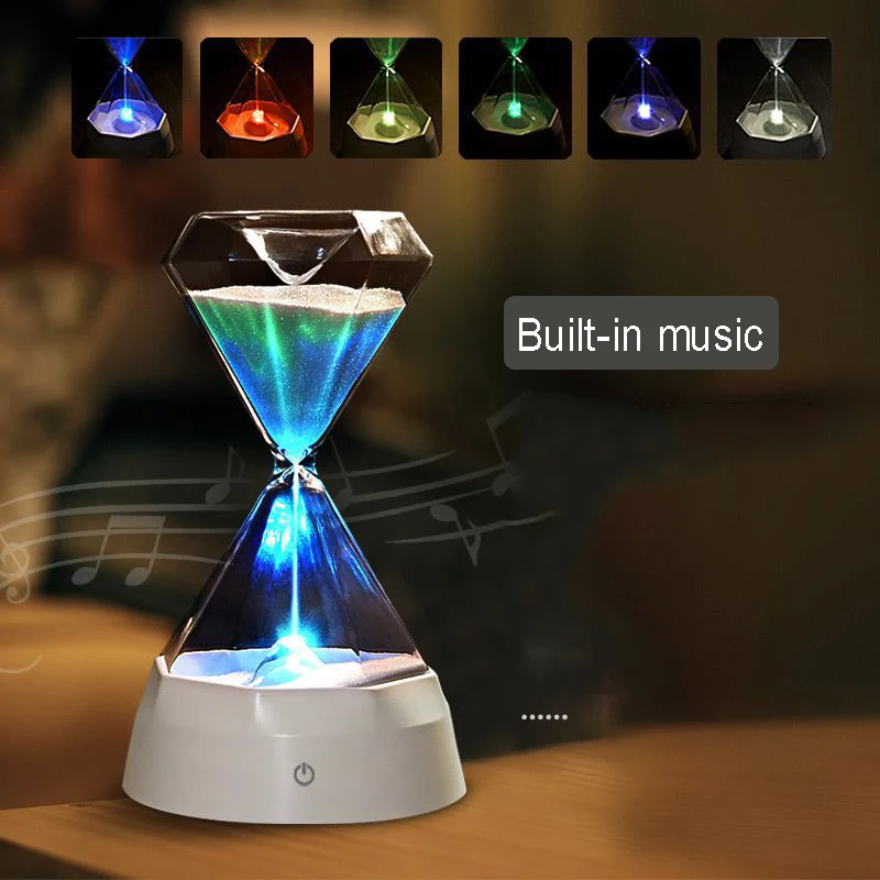 Светодиодное креативное освещение ночник в виде песочных часов с USB детский