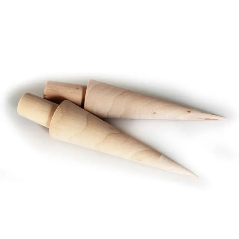 

Wooden Ice Cream Cone Mold DIY Egg Roll Omelet Waffle Roller Pastry Roll Baking 95AA