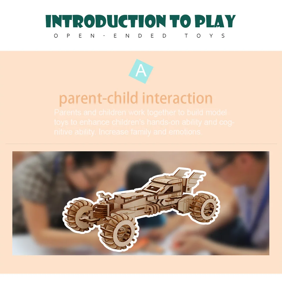 Mookids деревянная головоломка, игрушечные машинки, 3D деревянные головоломки, игры, летучая мышь, колесница, модель автомобиля, строительные развивающие игрушки, игрушки для взрослых
