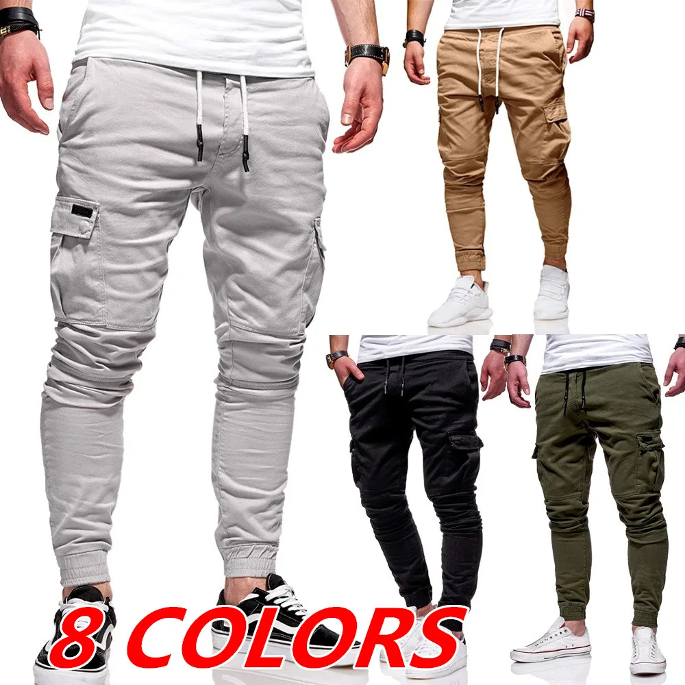 Cargo joggers Для мужчин Фитнес Штаны на открытом воздухе эластичные впитывает пот и