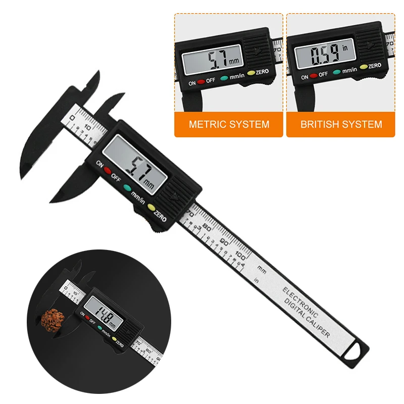 

Mayitr 1 шт. автомобильный ЖК цифровой штангенциркуль с нониусом Микрометр Линейка 0-100 мм фотоинструмент