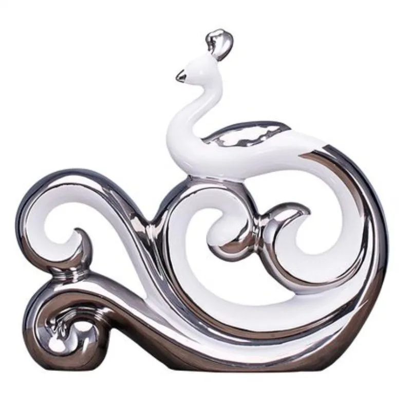 

Домашний декор, статуэтки, простой и современный керамический Павлин, скульптура, животное, искусство, статуэтка, гостиная, ремесла, офис, св...