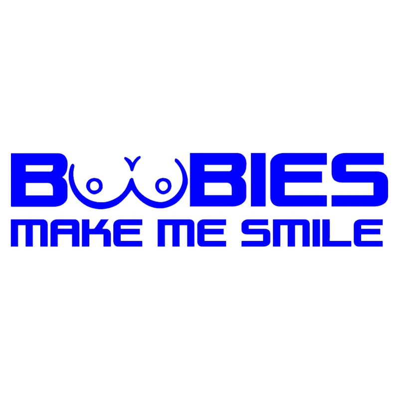 CS-1600#25*6см наклейки на авто Boobies make me smile отражающий водонепроницаемые машину