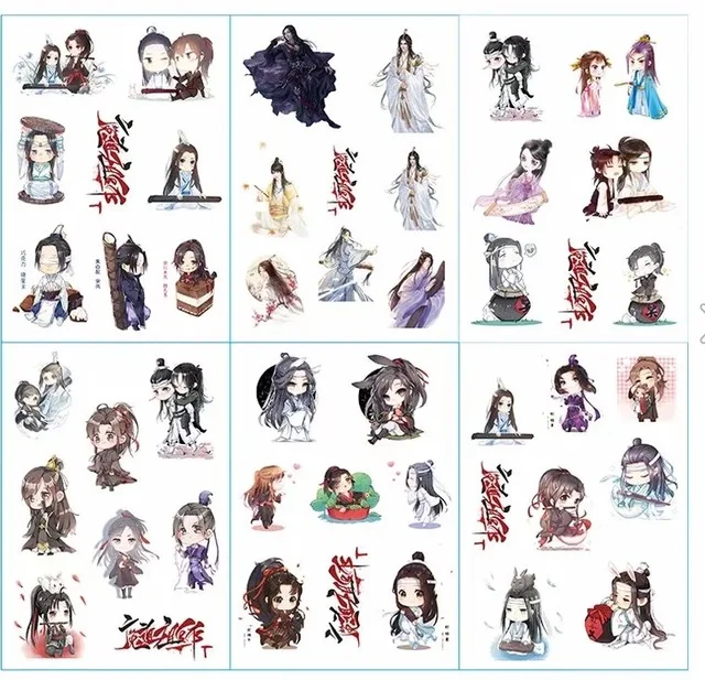 

6 Pcs/Set Anime The Founder of Diabolism Mo Dao Zu Shi Decoration Stickers DIY Diary Scrapbooking Label Stickers