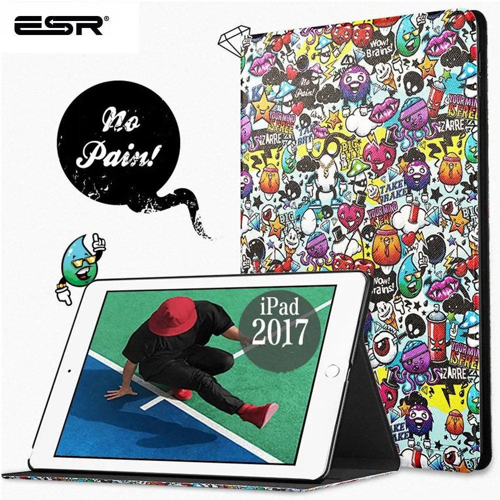 Чехол ESR для iPad 9 7 2017 милый мультяшный чехол устойчивый к царапинам Жесткий нового
