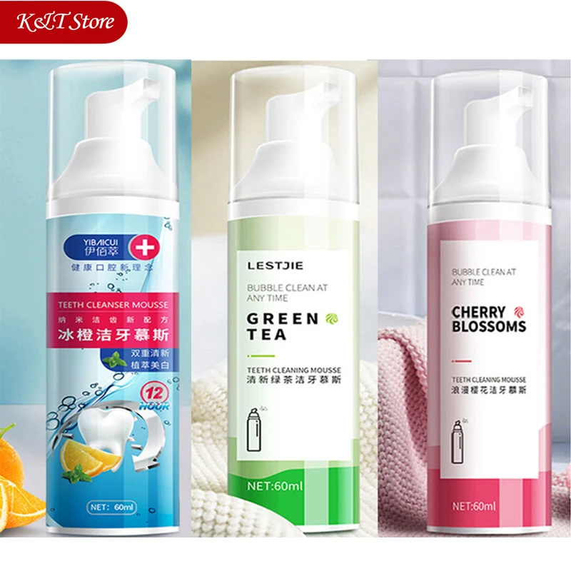 1 шт. отбеливающая зубная паста из пены для взрослых и детей удаление пятен от чая
