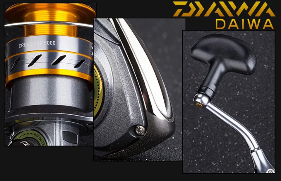 Daiwa CROSSFIRE металлическая катушка спиннинговые рыболовные катушки 3BB превосходное колесо для пресной морской/пресноводной рыбалки