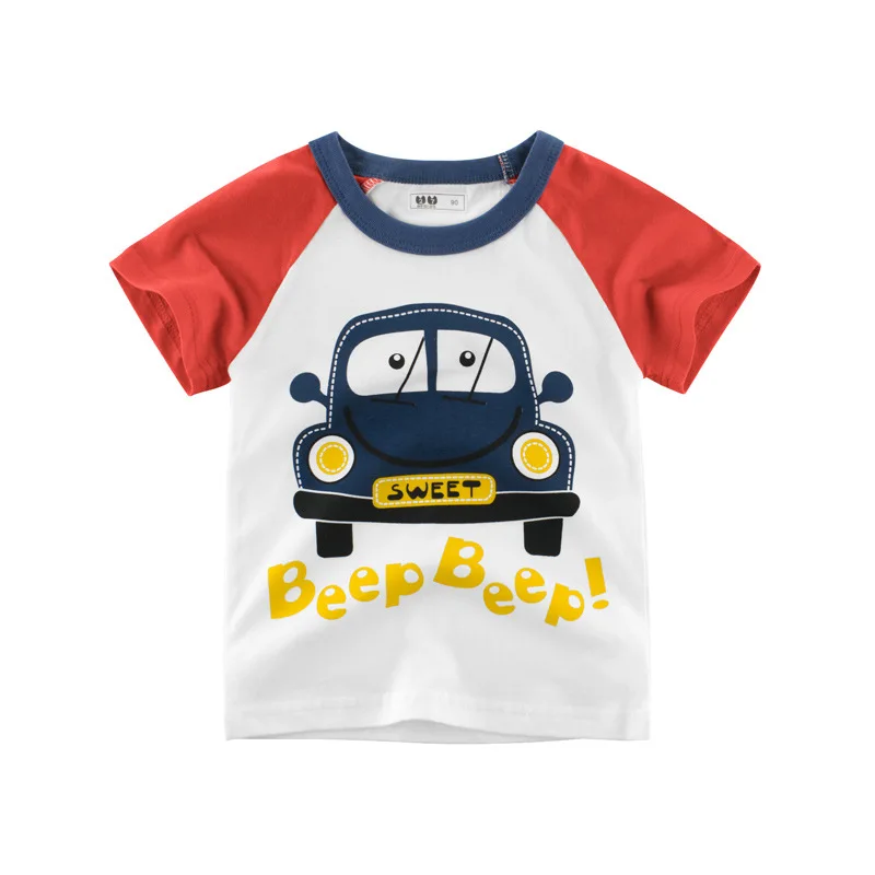 Summer Boy T Shirt Boys Top Shirts Short Sleeve Kids Tshirts Kid Cloth Children Clothing Casual Outfit Sports Cartoon Car