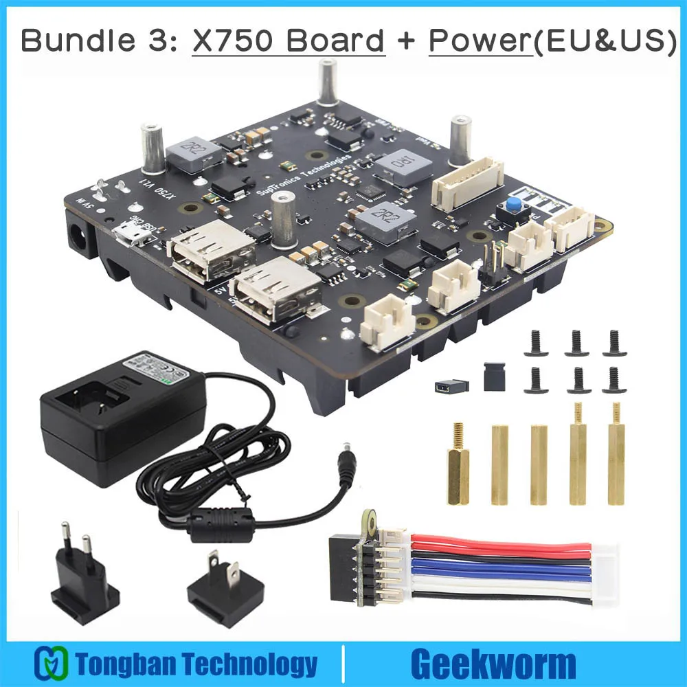 Комплект 3 Raspberry Pi 4B/3B+/3B 18650 UPS и безопасная Плата расширения управления питанием, X750 щиты для Raspberry Pi 4 модели B/3B+/3B/2B - Комплект: Комплект 3