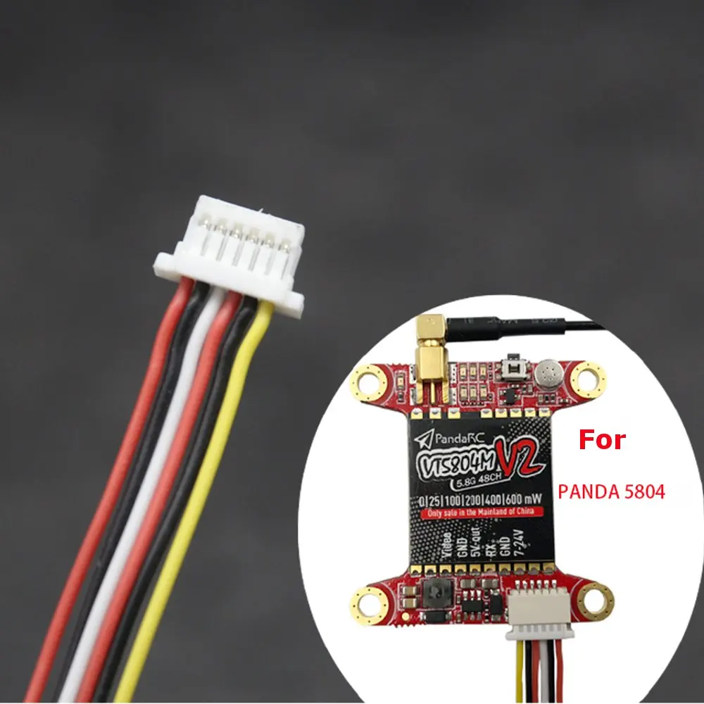 2PCS 100mm FPV Video Transmitter Connection Cable Wire for RUSH TANK PandRC 5804 Foxeer TM25 ClearTX EWRF VTX DIY Parts | Игрушки и