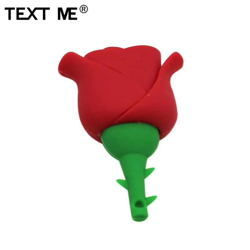 Red Напиши мне 64 ГБ, capcacity Роза Стиль usb флэш-накопитель usb 2,0 4 ГБ 8 ГБ 16 ГБ оперативной памяти, 32 Гб встроенной памяти, флешка, подарок даете девушке - Цвет: Red