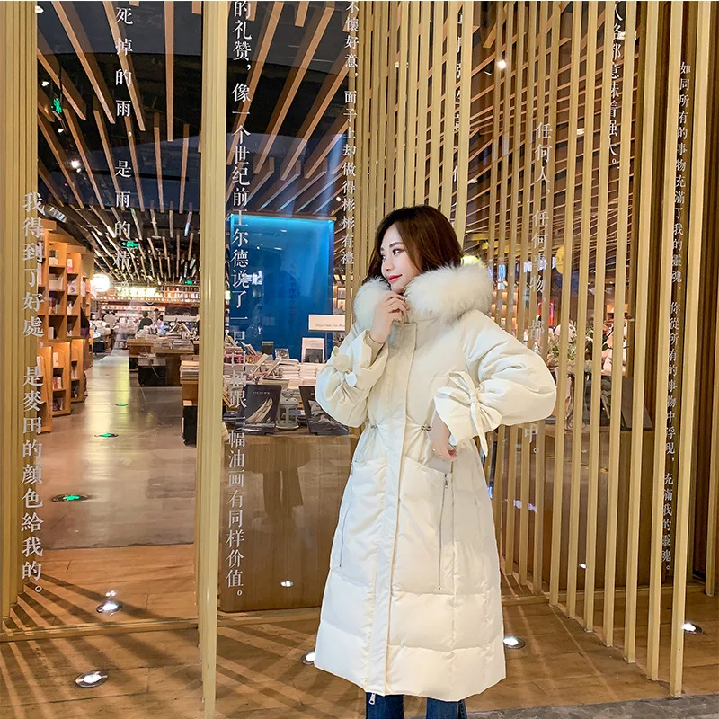 

2019 New Style Lengthen Fairy-down Jacket Women's over-the-Knee Thick Plus-sized Korean-style Slim Fit Women's Fashion Jacket