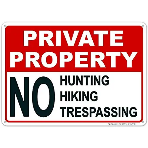 

Metal Tin Sign Private Property No Hunting. Hiking. Trespassing Pub Bar Retro Poster Home Kitchen Restaurant Wall Decor Signs 12