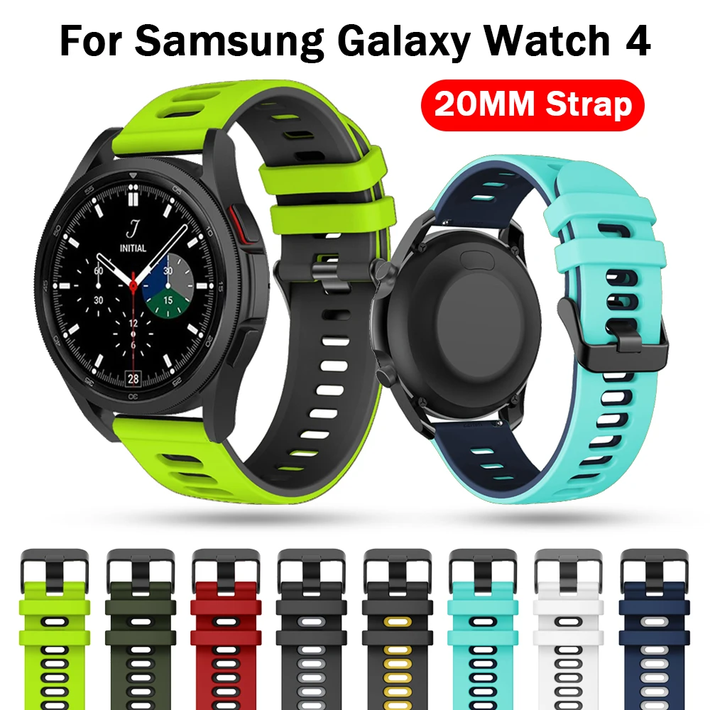 

silicone Watch band For Samsung Galaxy watch4 classic 42mm 46mm/Huami amazfit GTS/GTR 42mm/Huawei wtach GT 2/Wacth 2 sport strap