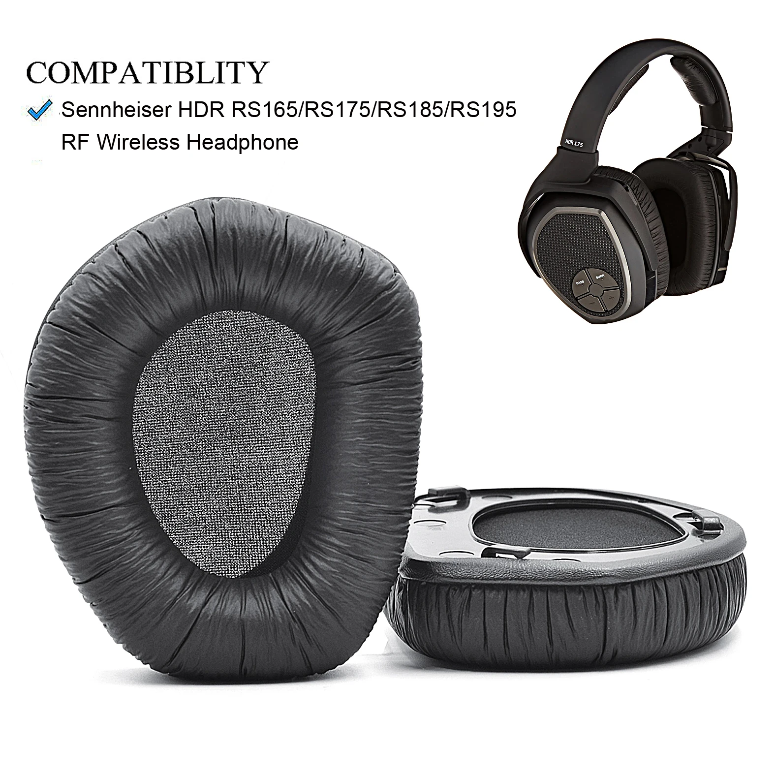Сменные амбушюры Defean с пластиковым кольцом для наушников Sennheiser RS165 RS175 RS185