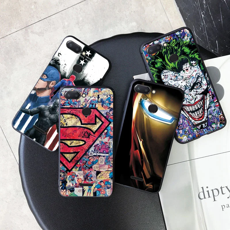 Для Xaomi Redmi 6 Чехол для Redmi 6A Дэдпул задний бампер для Redmi Note 6 Pro Мстители черный ТПУ чехол для телефона Redmi 6 Pro
