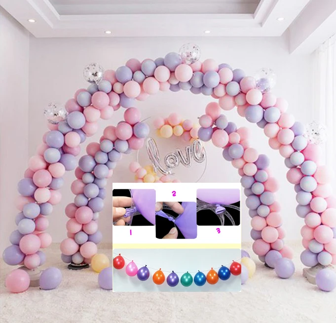 5 м/рулон 410 отверстия латексных воздушных шаров с цепочкой из резины для