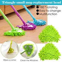 180 degree rotatable adjustable cleaning mop replacement head microfiber floor mop head spin cleaning pad cleaning tool