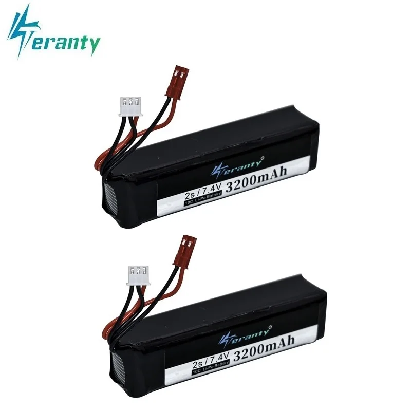 1-3pcs 7.4V 3200MAH Rechargeable battery for Frsky Taranis X9D Plus Transmitter 7.4V Lipo Battery Toy Accessories