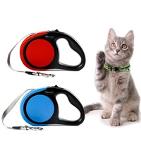cat collar leash retractable automatic flexible dog puppy traction rope for small medium dogs pet products kitten walking lead