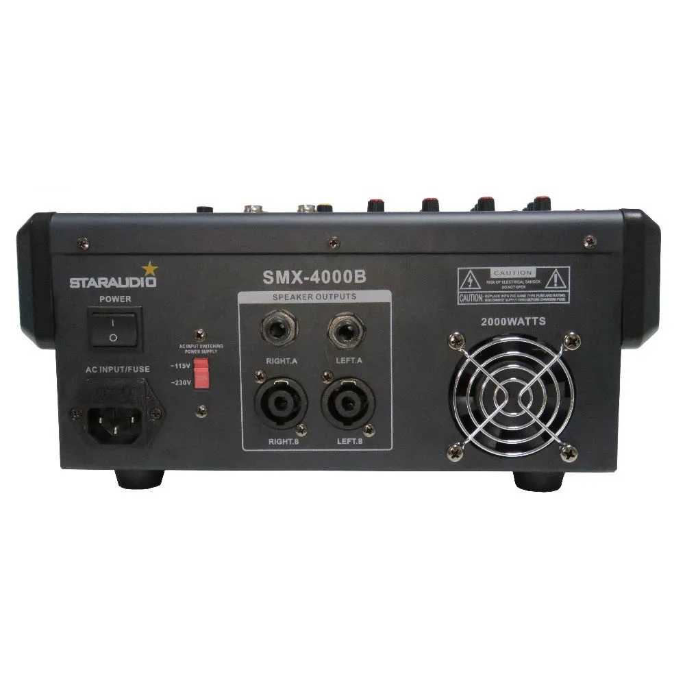 Миксер STARAUDIO Pro 4 канала с питанием от сети PA DJ усилитель звука 4CH UHF Ручной