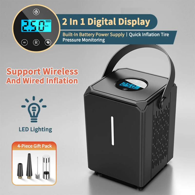 Портативный беспроводной надувной насос 12 В постоянного тока Автомобильный