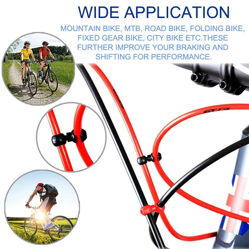 

10 Pcs Bicycle Brake Cable S Style Clips Buckle Hose Guide Bike MTB Cross Line Clip/Black,Hose Clip