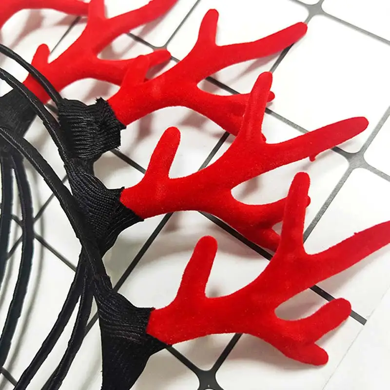 

LED glowing feather antler headband toys for kids and women cute Christmas headband decorations party glowing antler headband