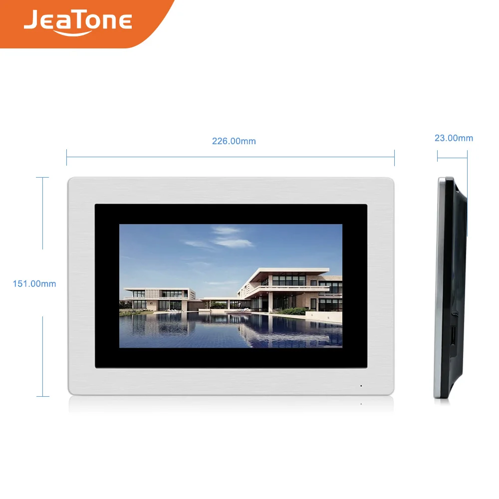 Видеодомофон JeaTone с сенсорным экраном 7 дюймов дверной звонок громкой связью