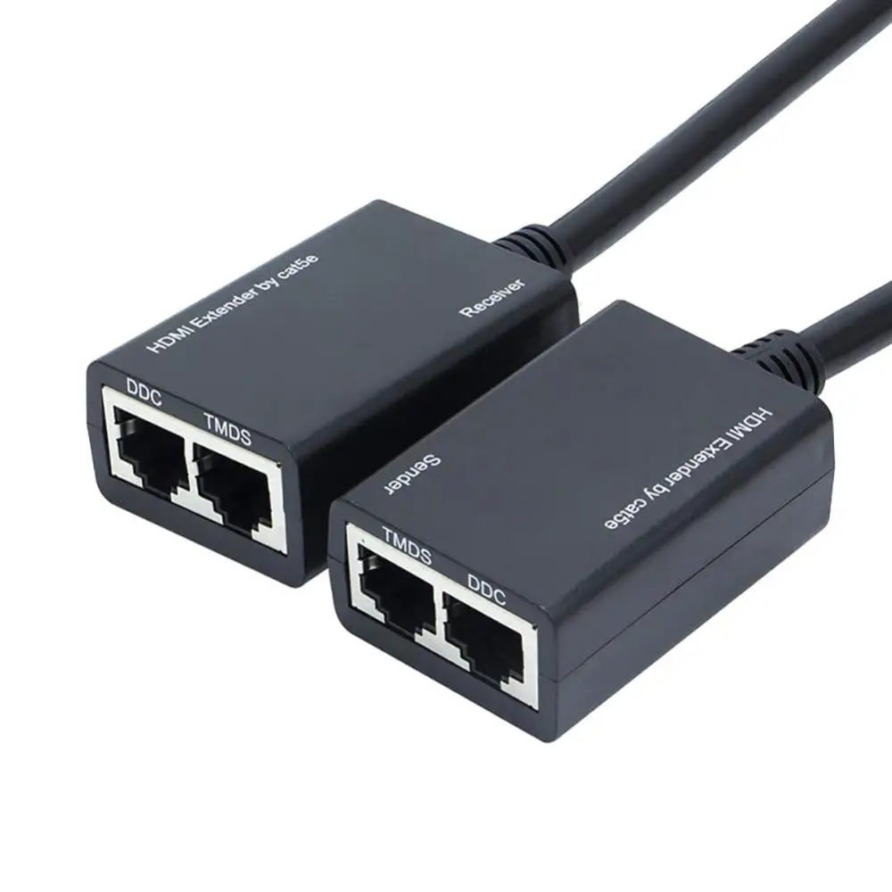 2 шт. HDMI-совместимый с 3D 1080P RJ45 Cat5e/6 LAN Ethernet Balun удлинитель Ретранслятор адаптер |