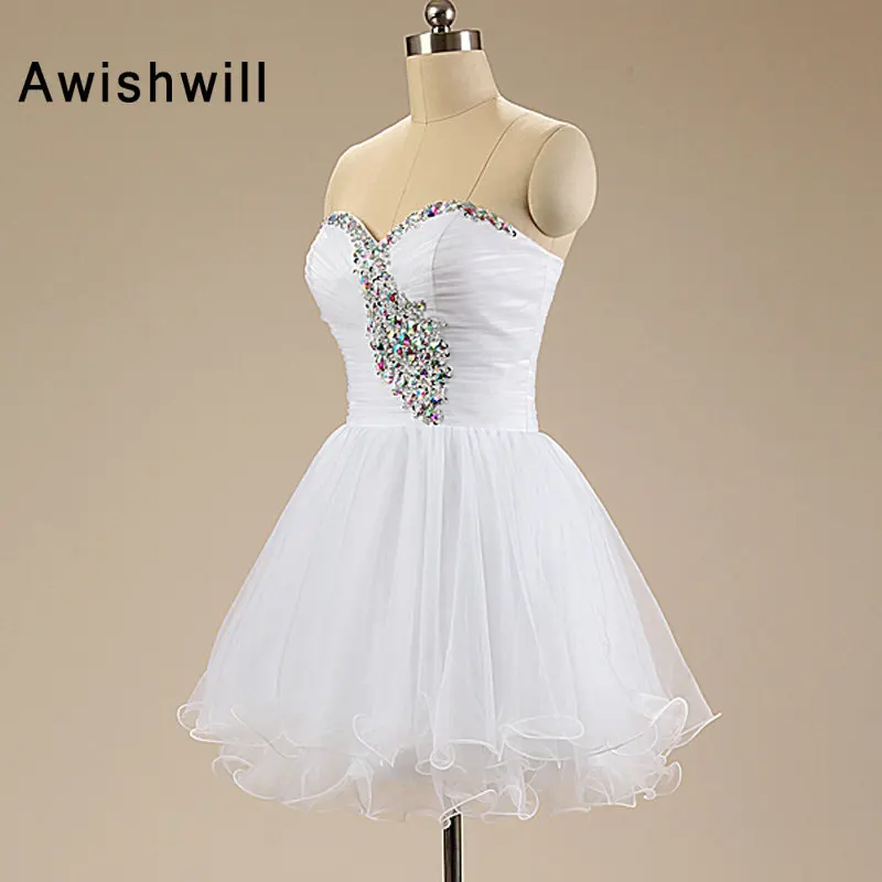 Модное белое платье для встречи выпускников модель 2020 женское ТРАПЕЦИЕВИДНОЕ