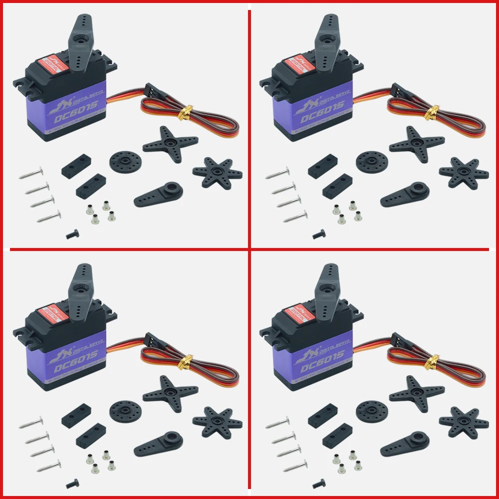 4 шт jx servo dc6015 60 г 15 кг core metal gear digital servo для радиоуп