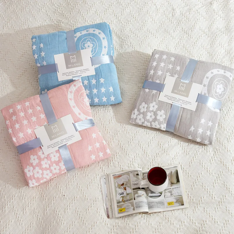 

Floral Printed Blanket Throw Blanket for Nap Sofa TV Travel Summer Quilt High Quality Soft Towel Single Double