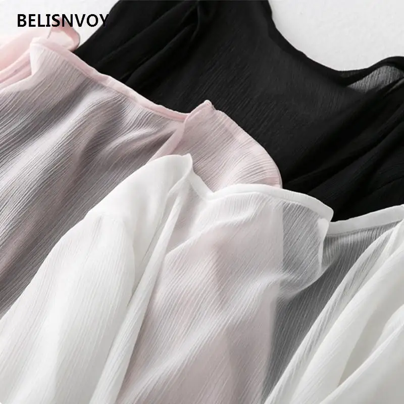 Шифоновое пальто большого размера летняя стильная модная женская одежда черная