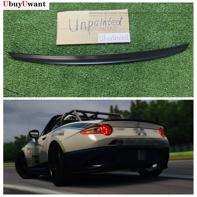 Задний спойлер для MAZDA MX5 задний стайлинга автомобиля из искусственной кожи без