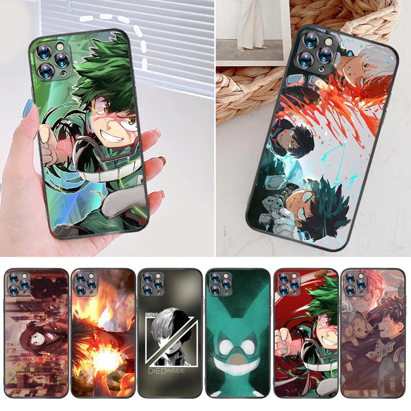 

My Hero Academia Bakugou Katsuki Tomura Boku Dabi Shigaraki Todoroki Shouto Phone Case For iPhone 12 Pro MAX SE 2020 Funda