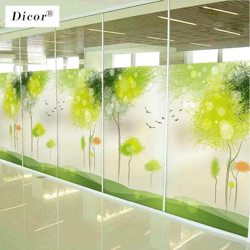 3 вида воздушный шар лося лес стеклянная пленка Окно Матовая Наклейка Искусство